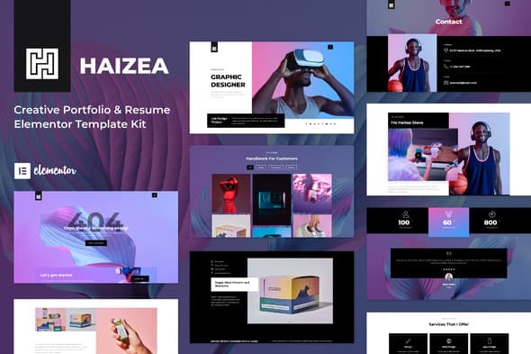 Haizea - Creative Portfolio & Resume Elementor Template