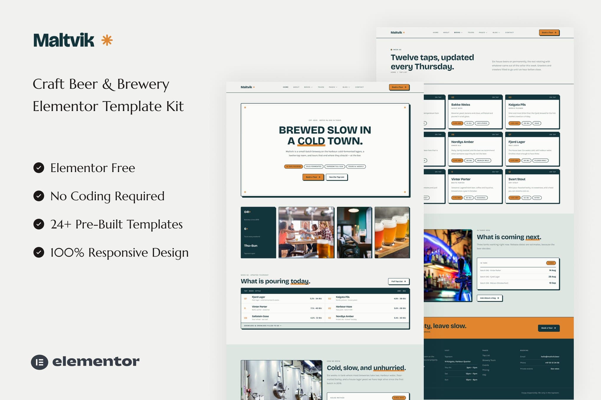 Maltvik - Craft Beer & Brewery Elementor Template