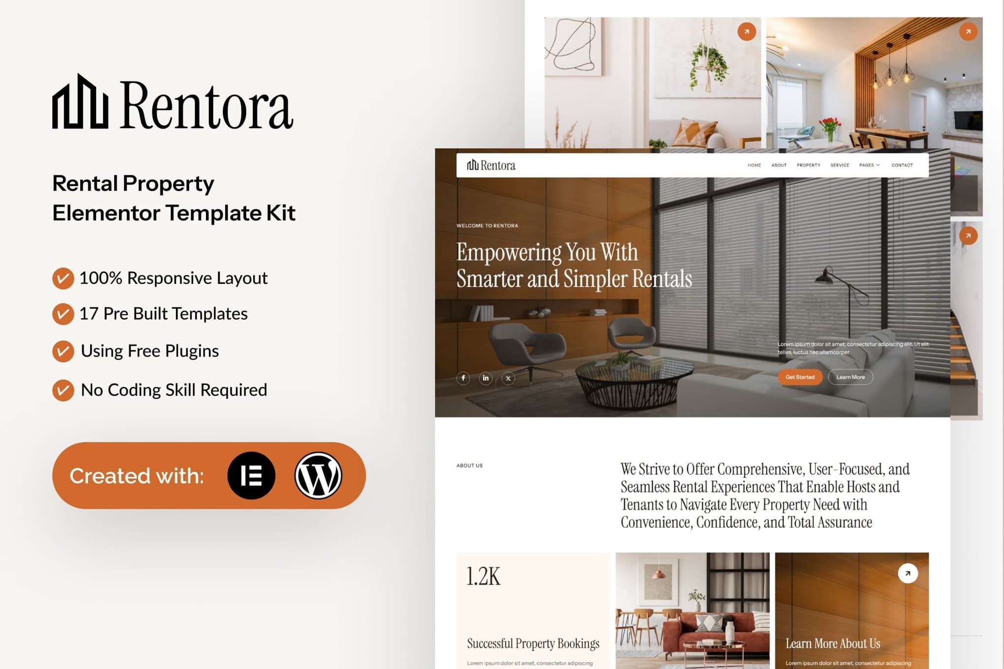 Rentora - Rental Property Elementor Template