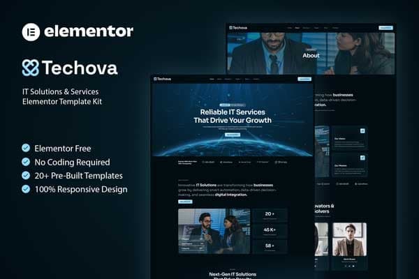 Techova – IT Solutions & Services Elementor Template