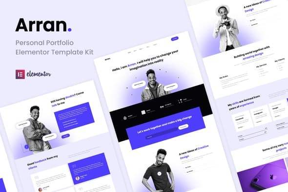 Arran - Personal Portfolio Elementor Template