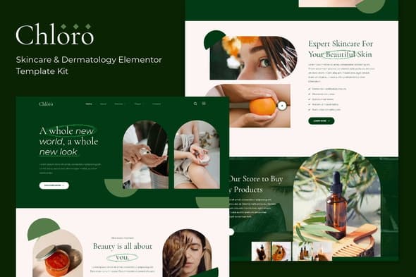 Chloro - Skincare & Dermatology Elementor Template
