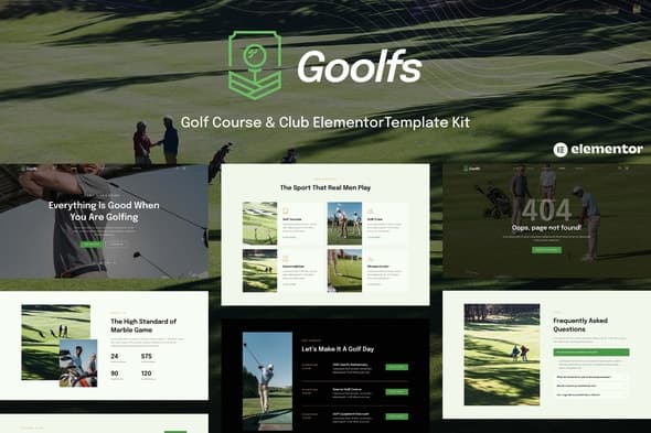 Goolfs - Golf Course & Club Elementor Template
