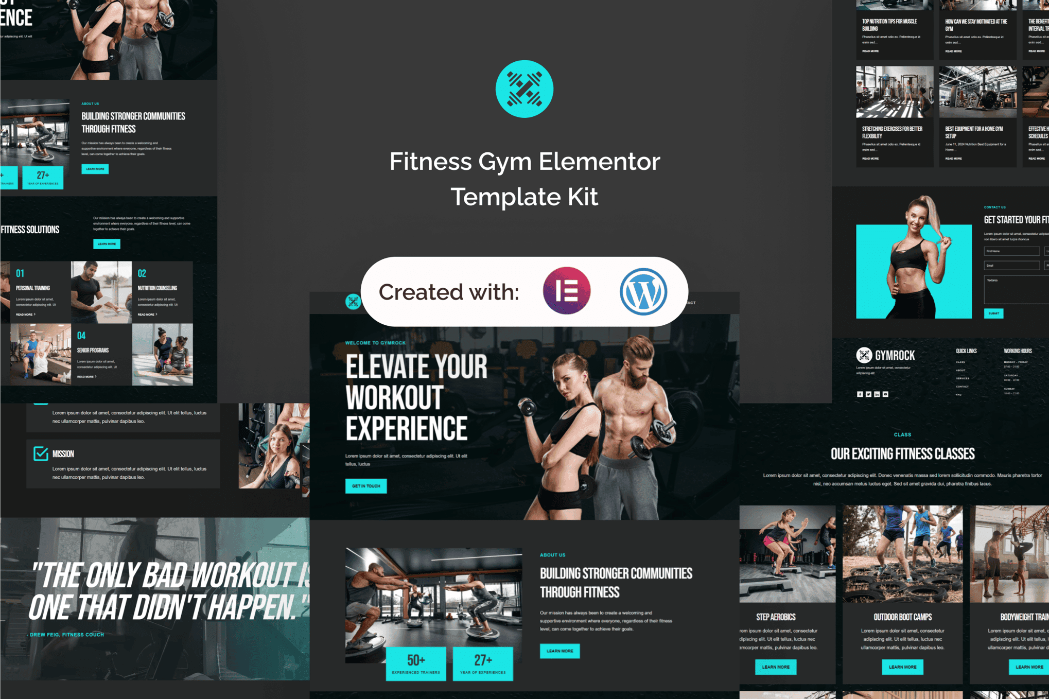 Gymrock - Fitness Gym Elementor Template