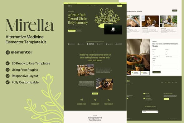 Mirella - Alternative Medicine Elementor Template