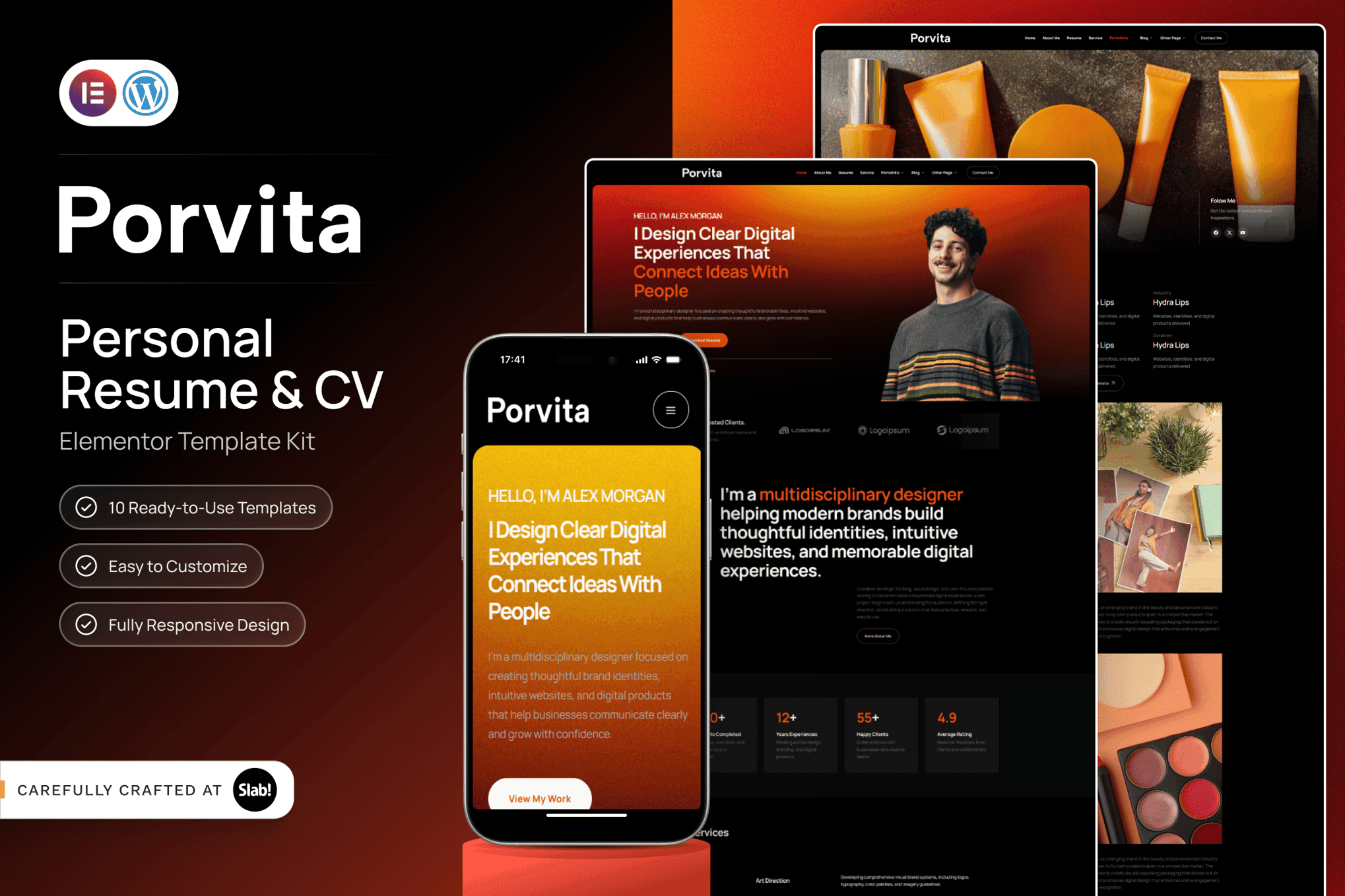 Portiva - Personal Resume & CV Elementor Template