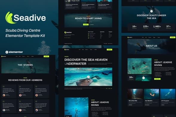 Seadive - Scuba Diving Centre Elementor Template