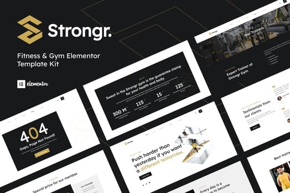 Strongr - Fitness & Gym Elementor Template