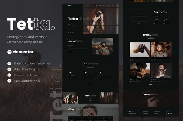 Tetta - Photography & Portfolio Elementor Template