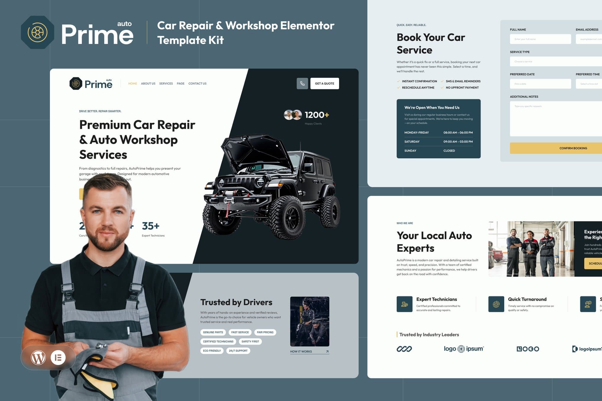 AutoPrime - Car Repair & Workshop Elementor Template