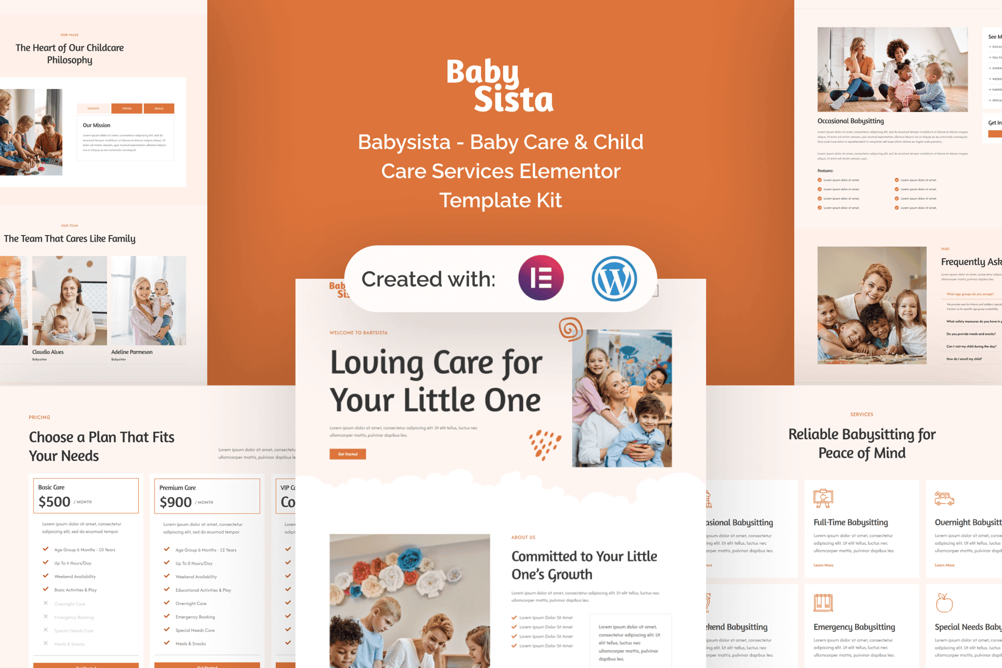 Babysista - Baby Care & Child Care Services Elementor Template