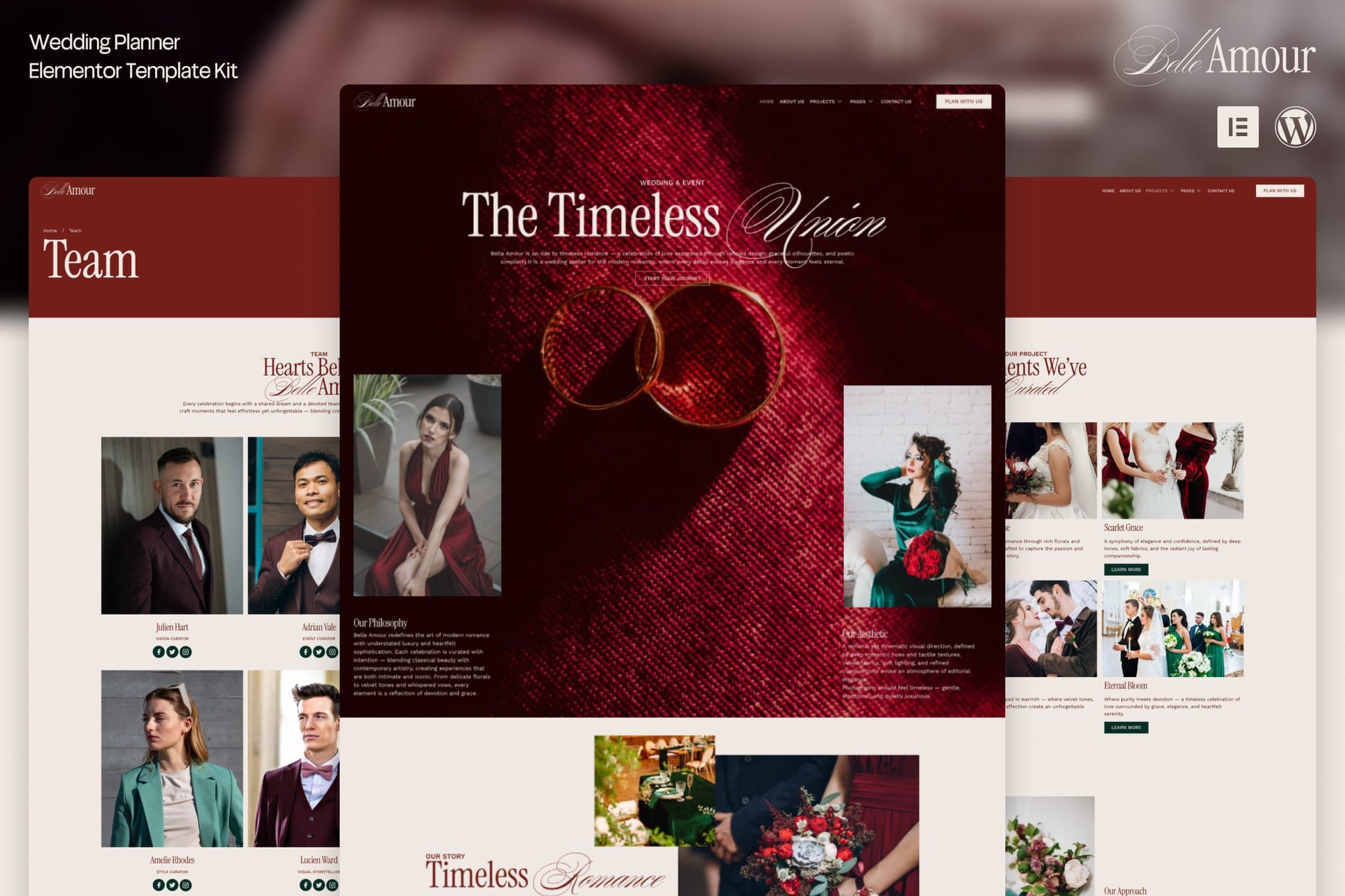 Belle Amour - Modern Elegant Wedding Planner Elementor Template