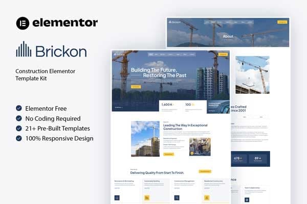 Brickon - Construction Elementor Template