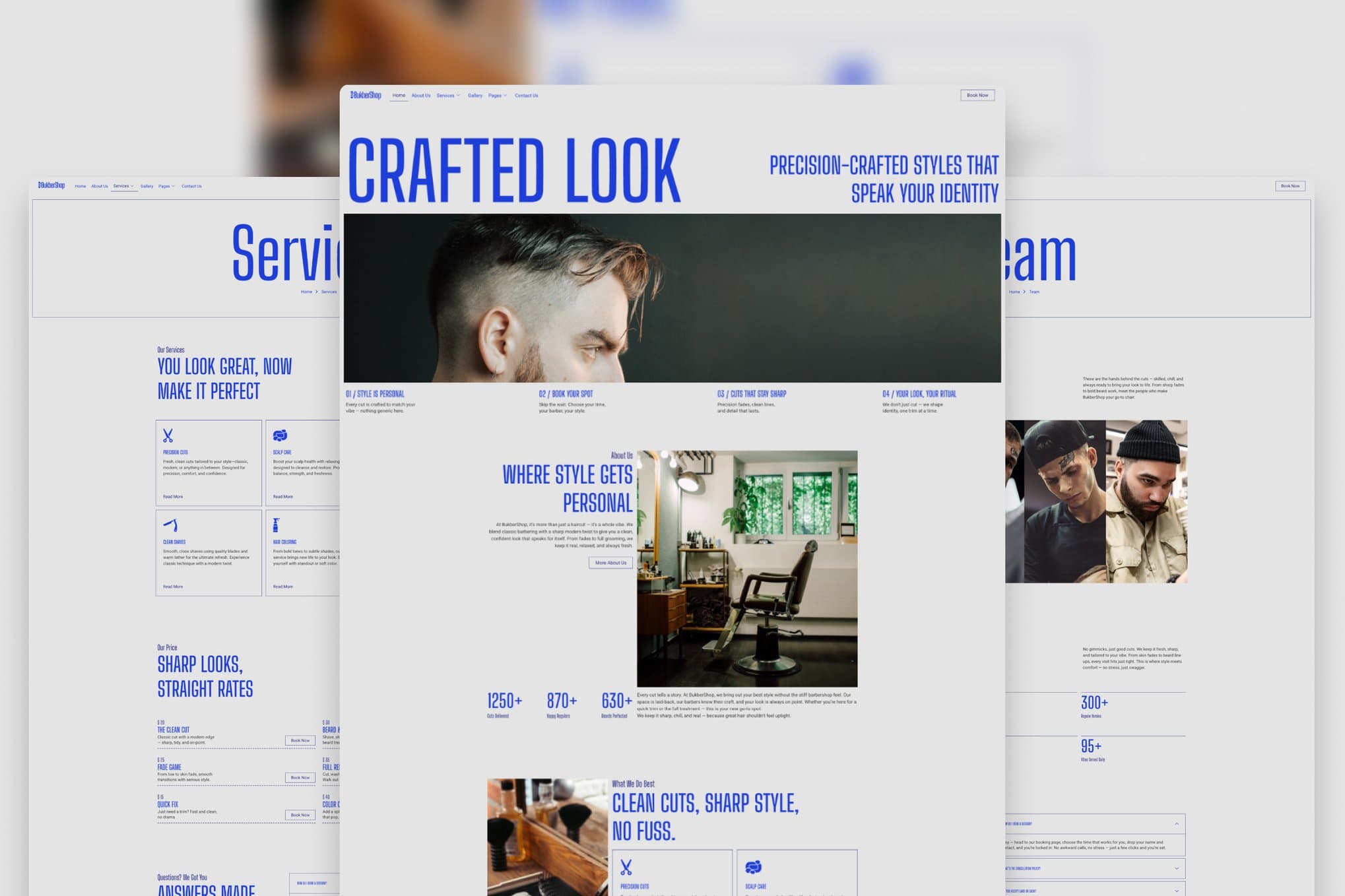 Bukber - Clean Modern Salon & Barbershop Elementor Template