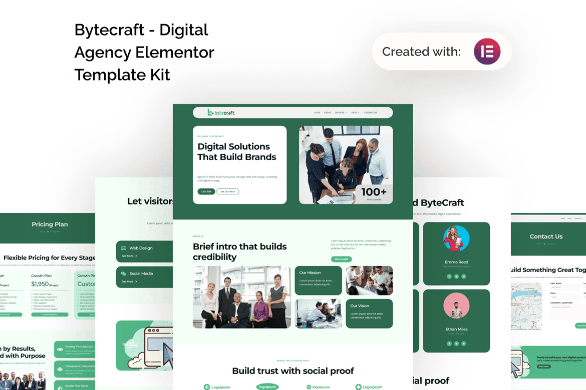 Bytecraft - Digital Agency Elementor Template