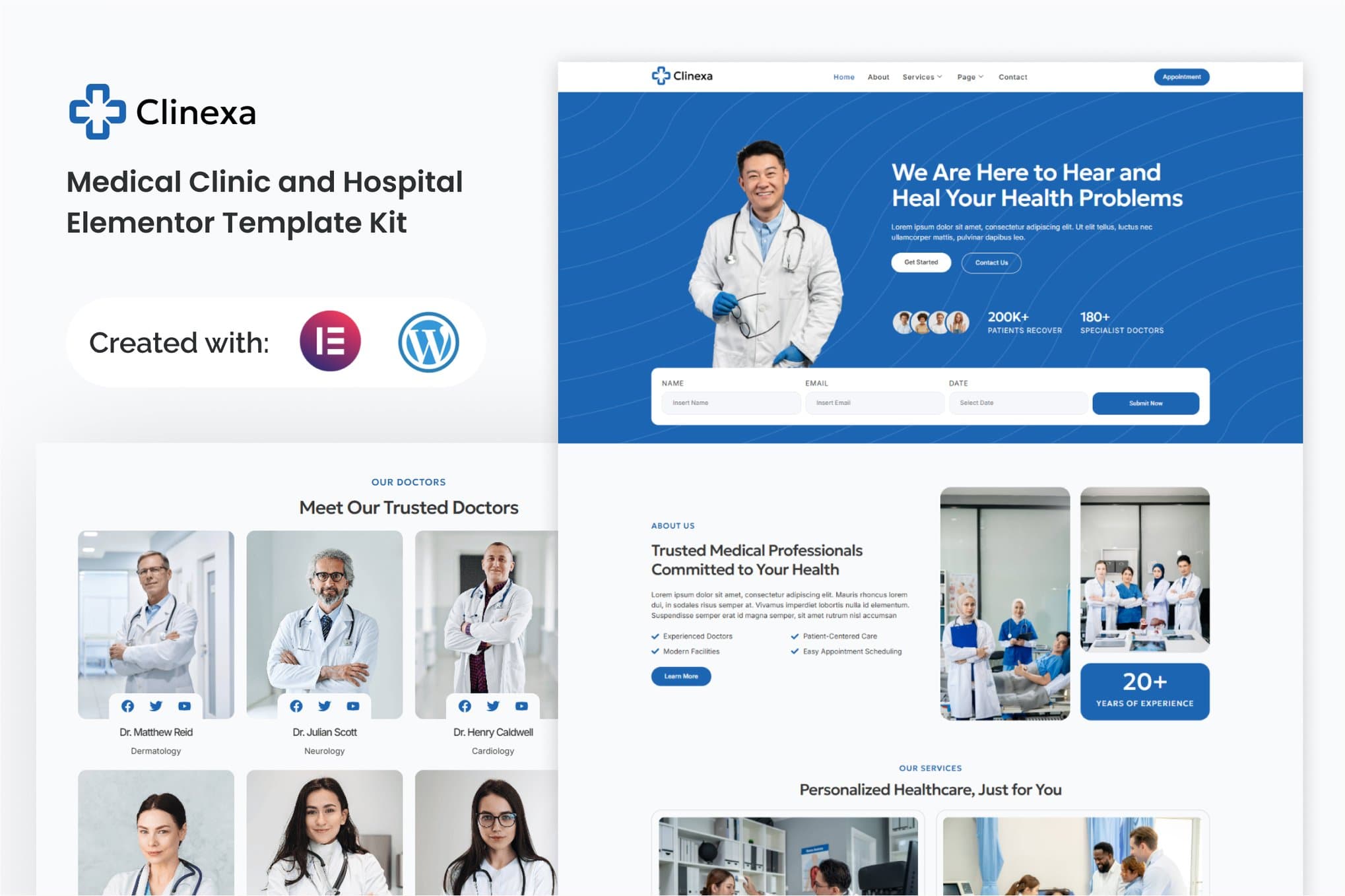 Clinexa - Medical Clinic & Hospital Elementor Template