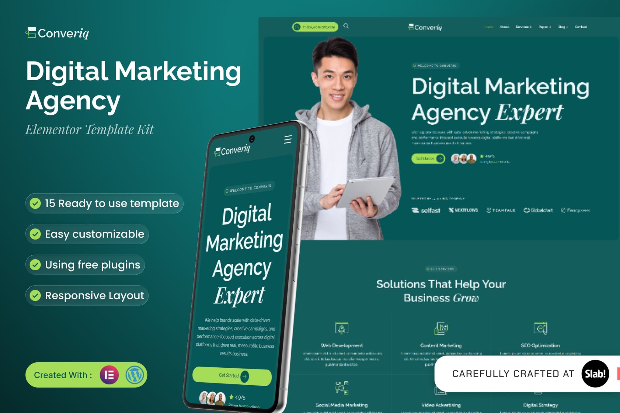 Converiq - Digital Marketing Agency Elementor Template