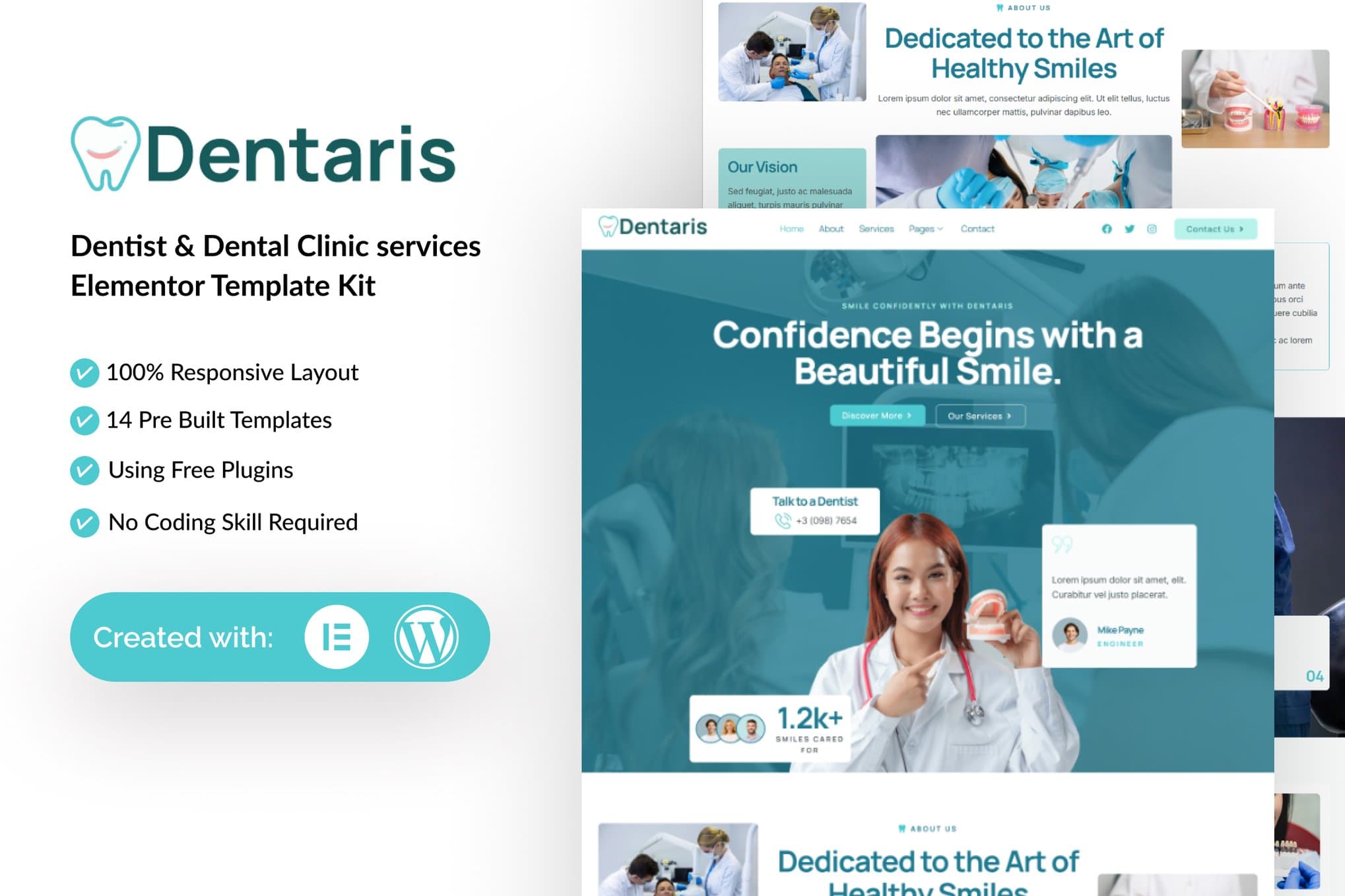 Dentaris - Dentis & Dental Clinic Service Elementor Template