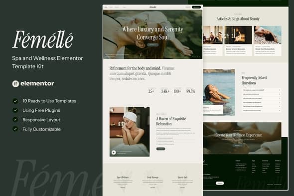Femelle - Spa & Wellness Elementor Template