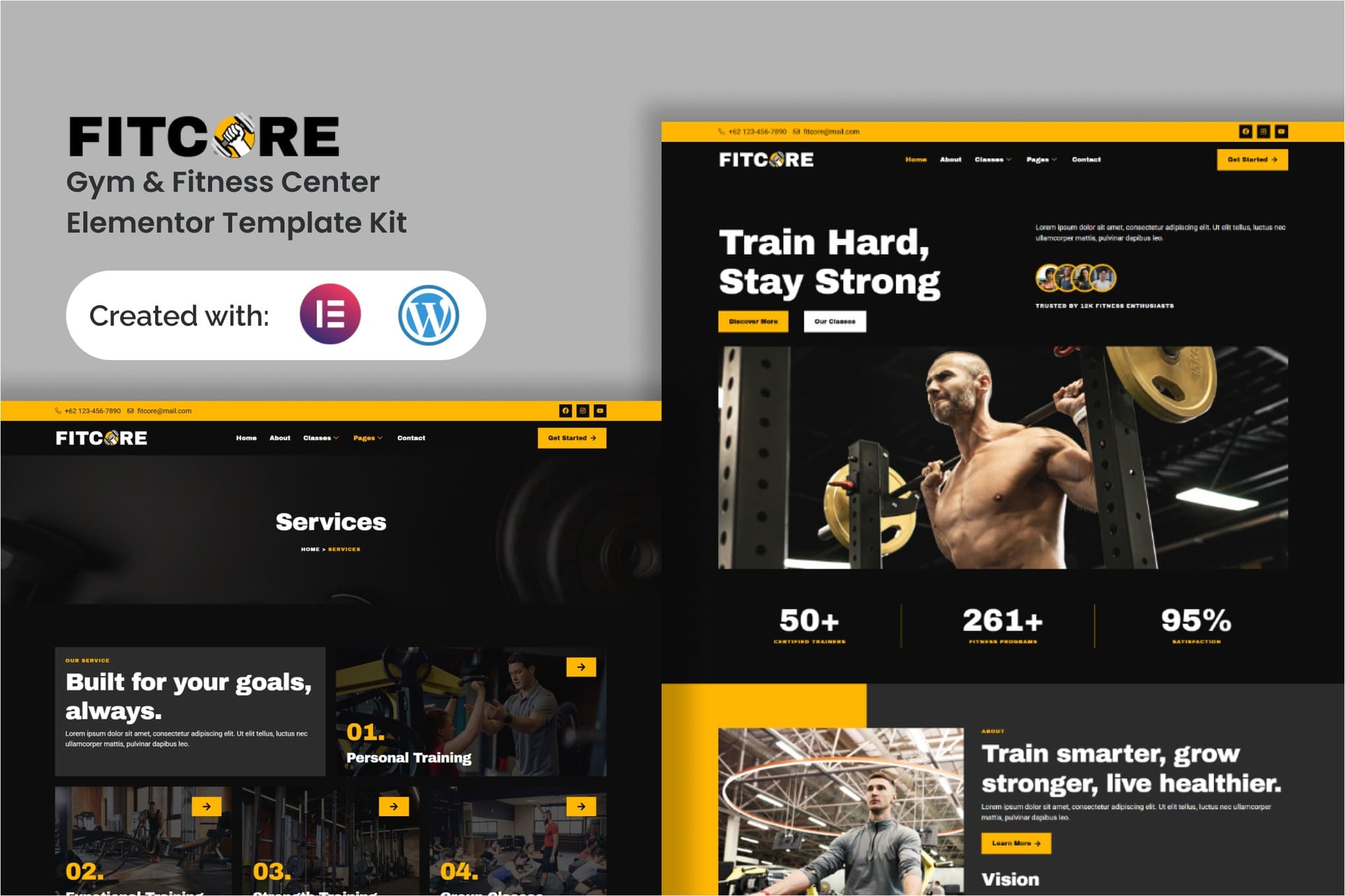 Fitcore - Gym & Fitness Center Elementor Template