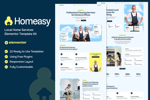 Homeasy - Local Home Services Elementor Template