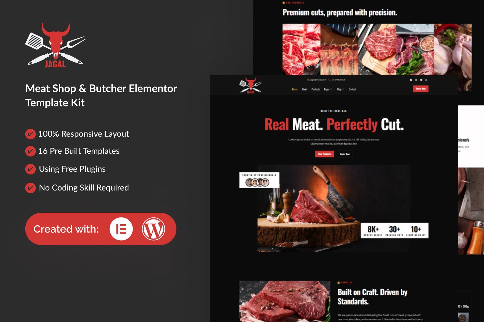 Jagal - Meat Shop & Butcher Elementor Template