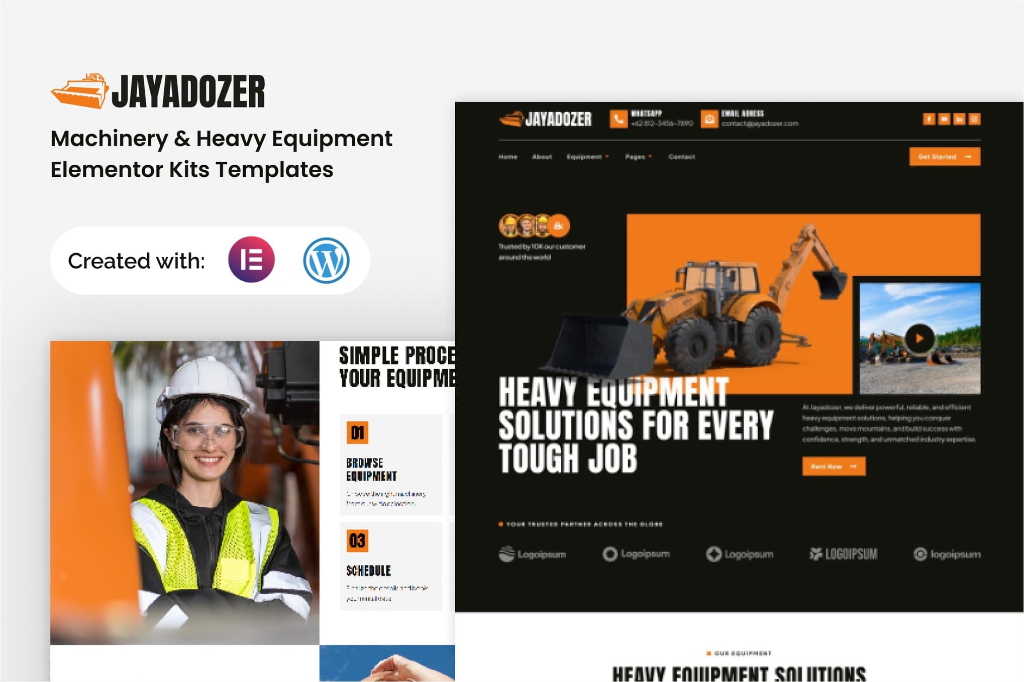 Jayadozer - Machinery Heavy Equipment Elementor Template