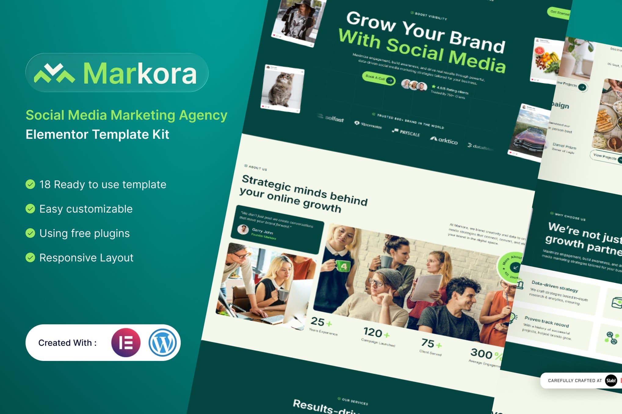 Markora - Social Media Marketing Agency Elementor Template