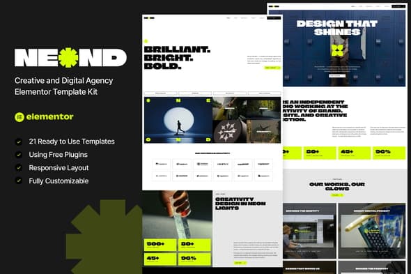 Neond - Creative & Digital Agency Elementor Template