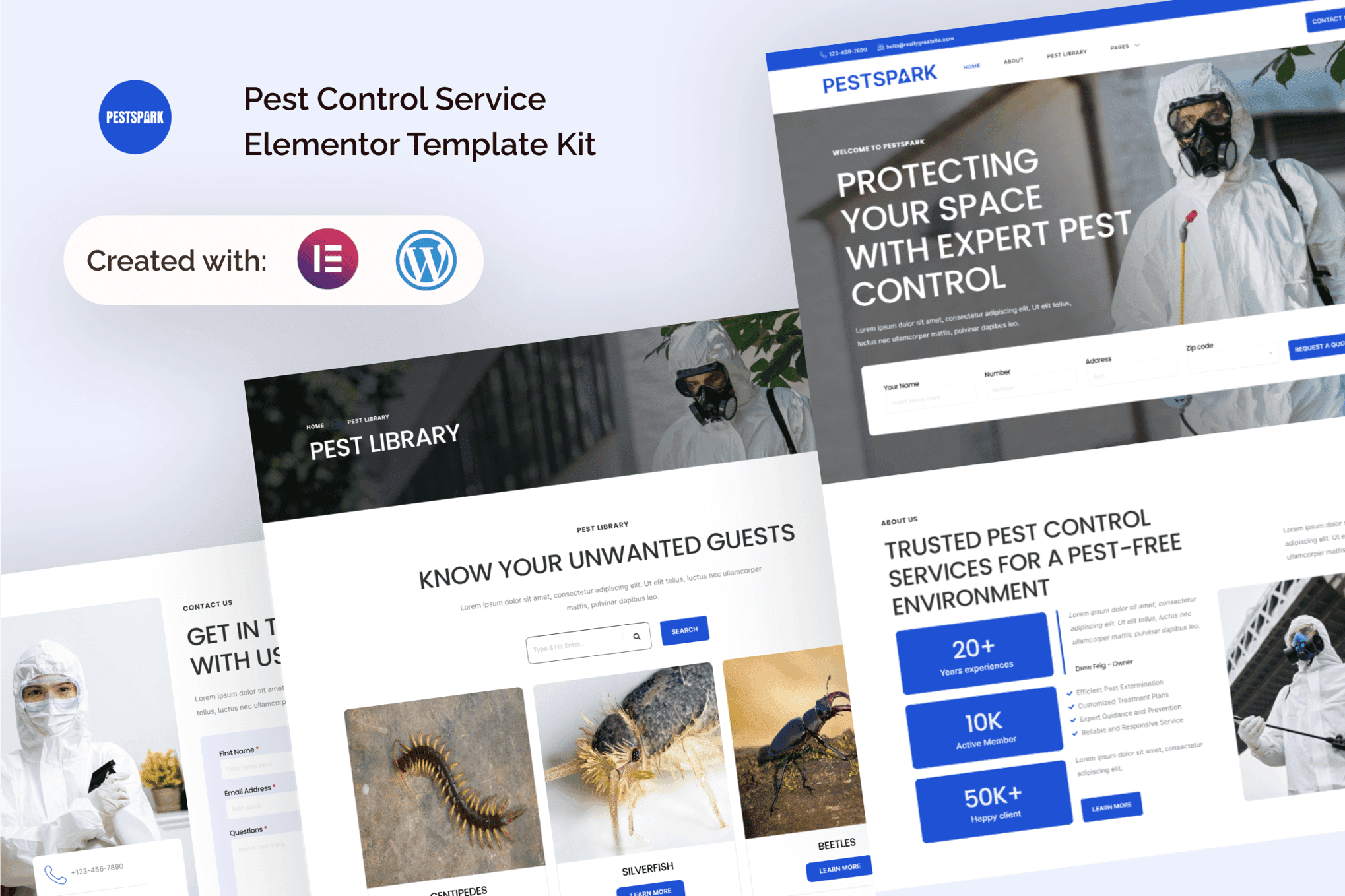 Pestspark - Pest Control Service Elementor Template