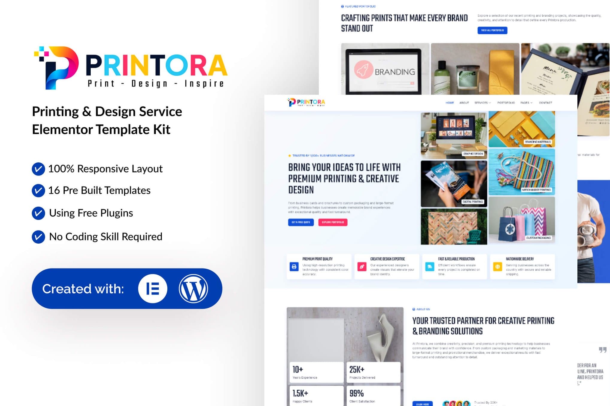 Printora - Printing and Design Service Elementor Template