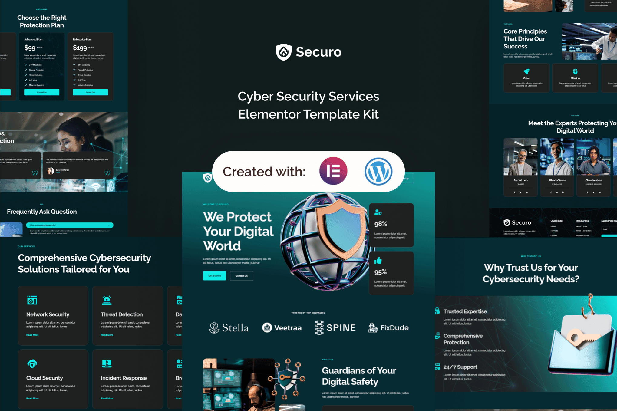 Securo - Cyber Security Services Elementor Template