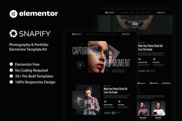 Snapify - Photography & Portfolio Elementor Template