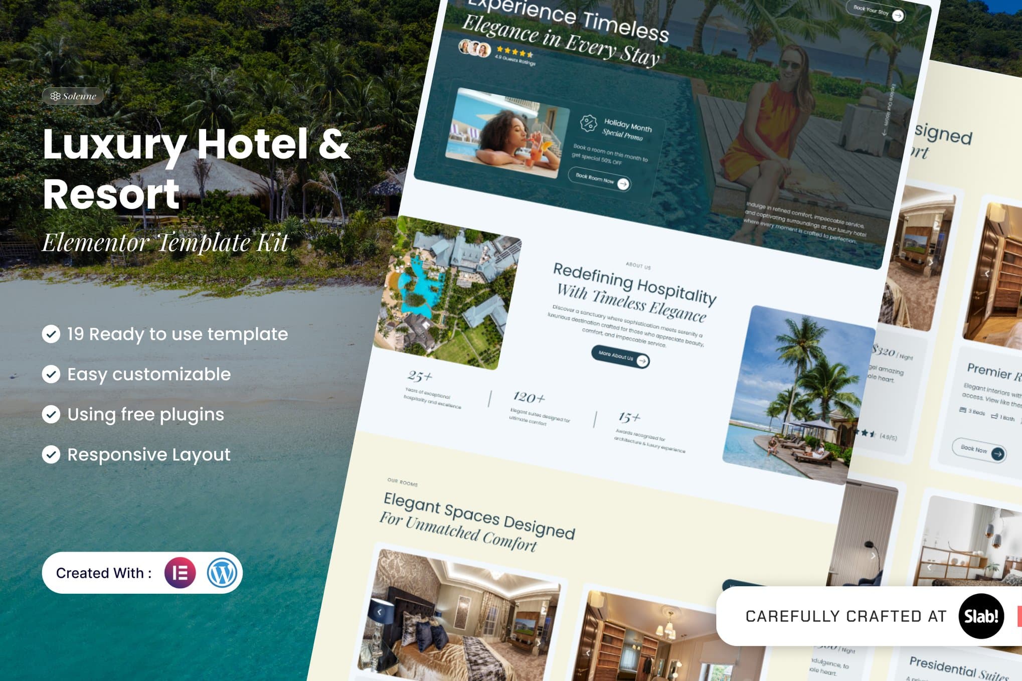 Solenne - Luxury Hotel & Resort Elementor Template