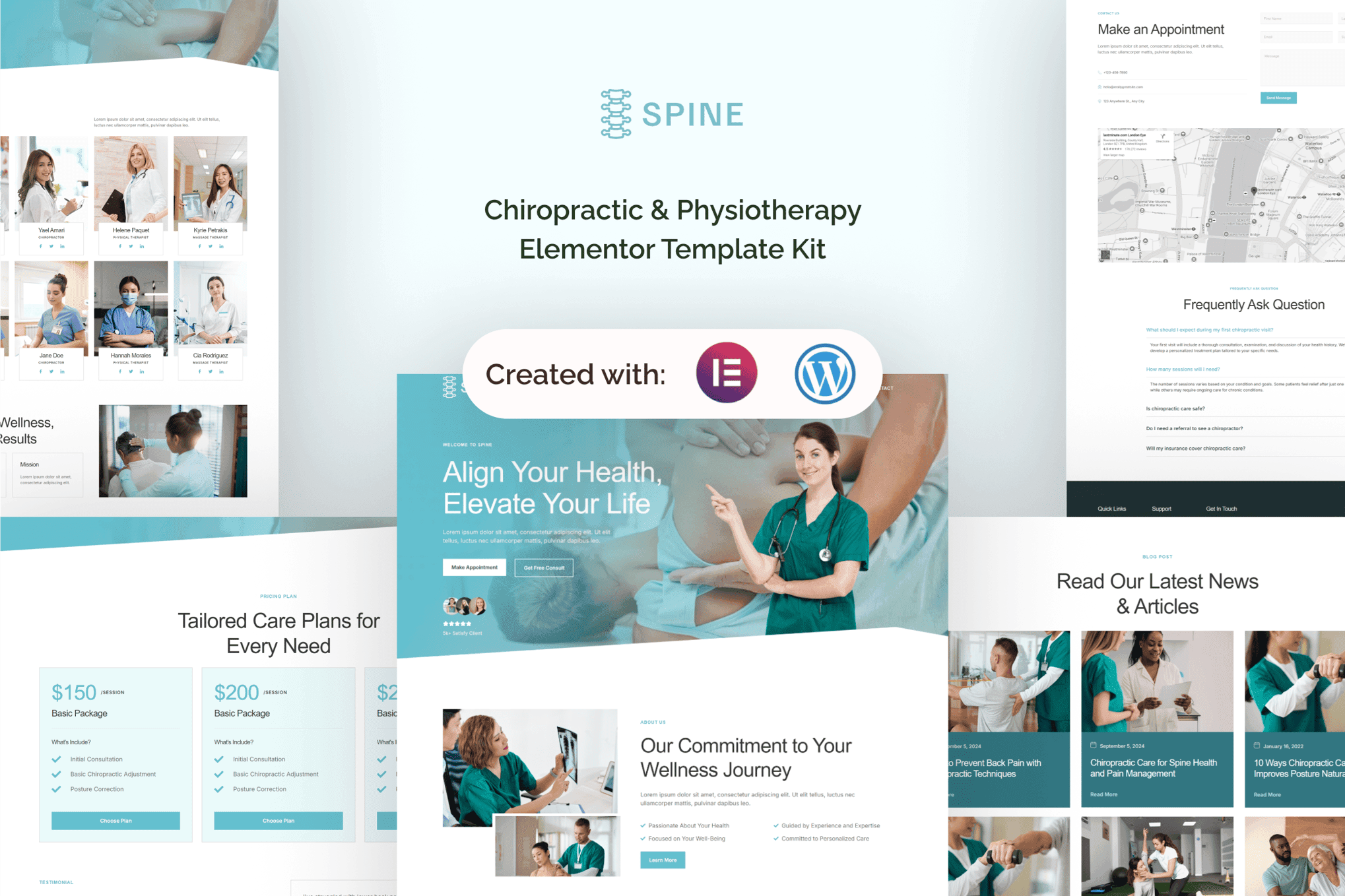 Spine - Chiropractic & Physiotherapy Elementor Template