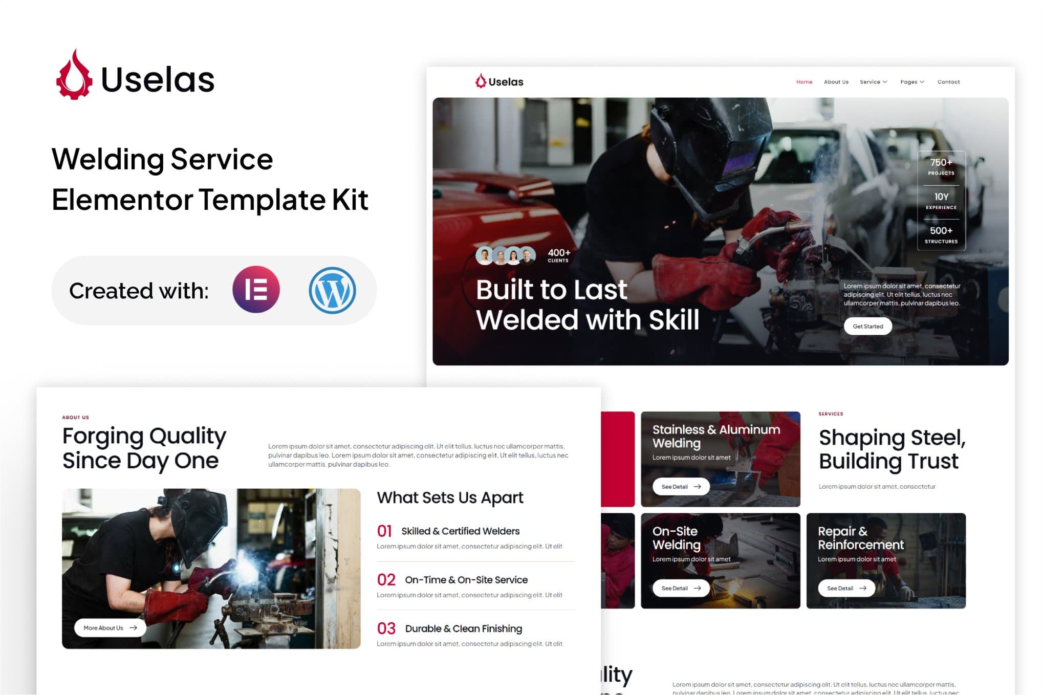 Uselas - Welding Service Elementor Template