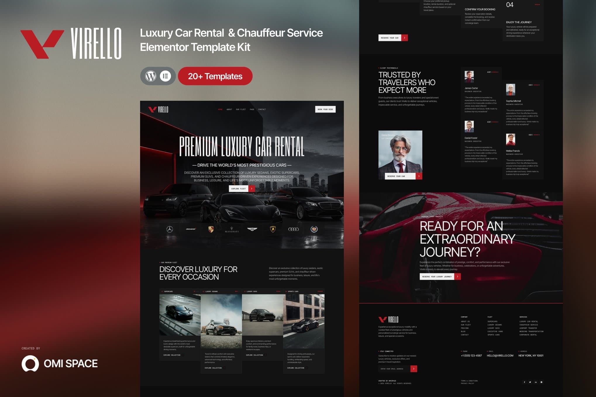 Virello – Luxury Car Rental & Chauffeur Service Elementor Template