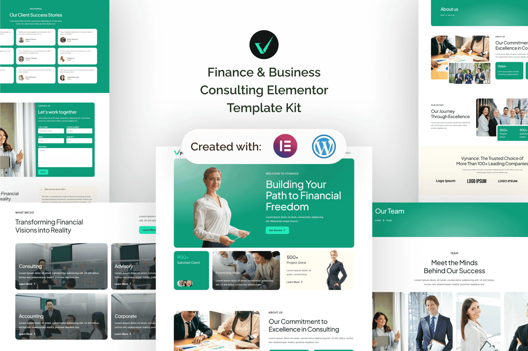 Vynance - Finance & Business Consulting Elementor Template