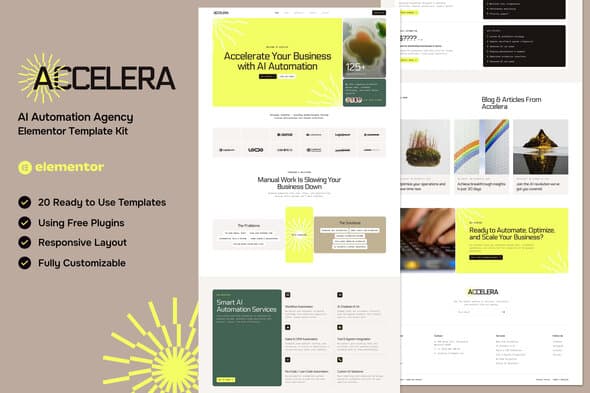 Accelera - AI Automation Agency Elementor Template