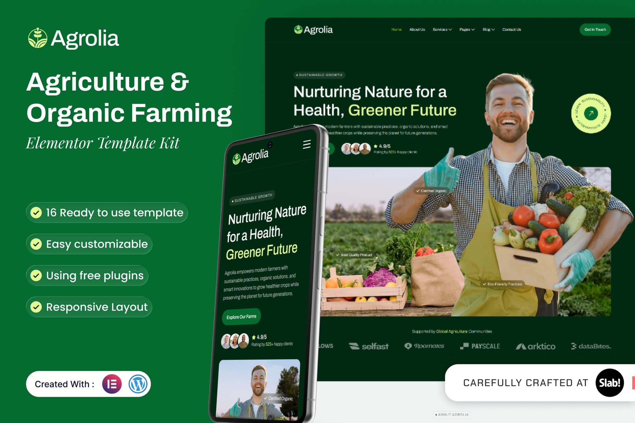 Agrolia - Agriculture & Organic Farming Elementor Template
