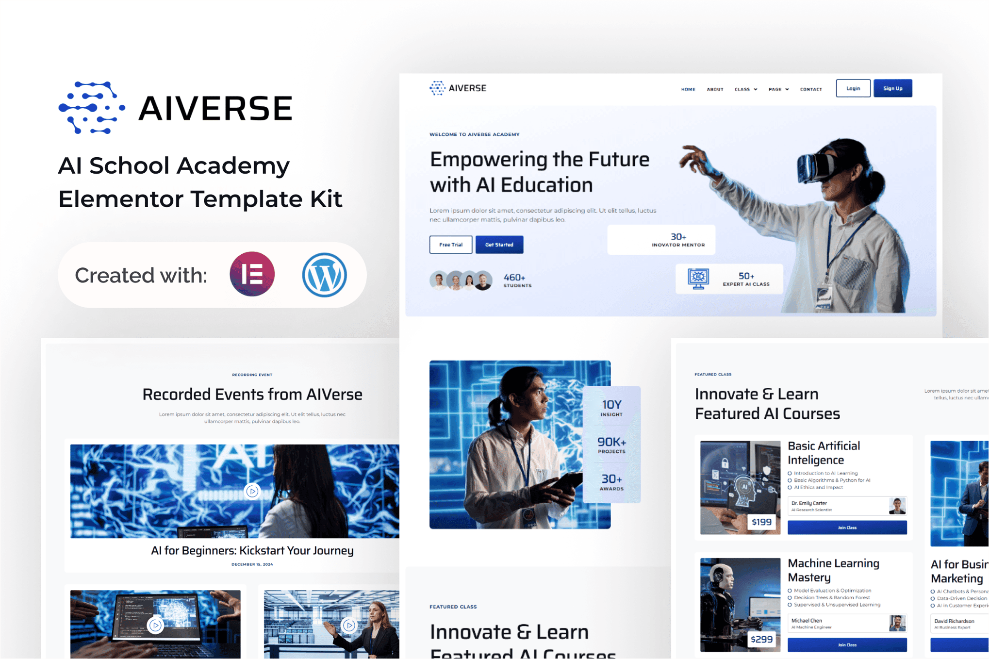 AIVerse - AI School Academy Elementor Template