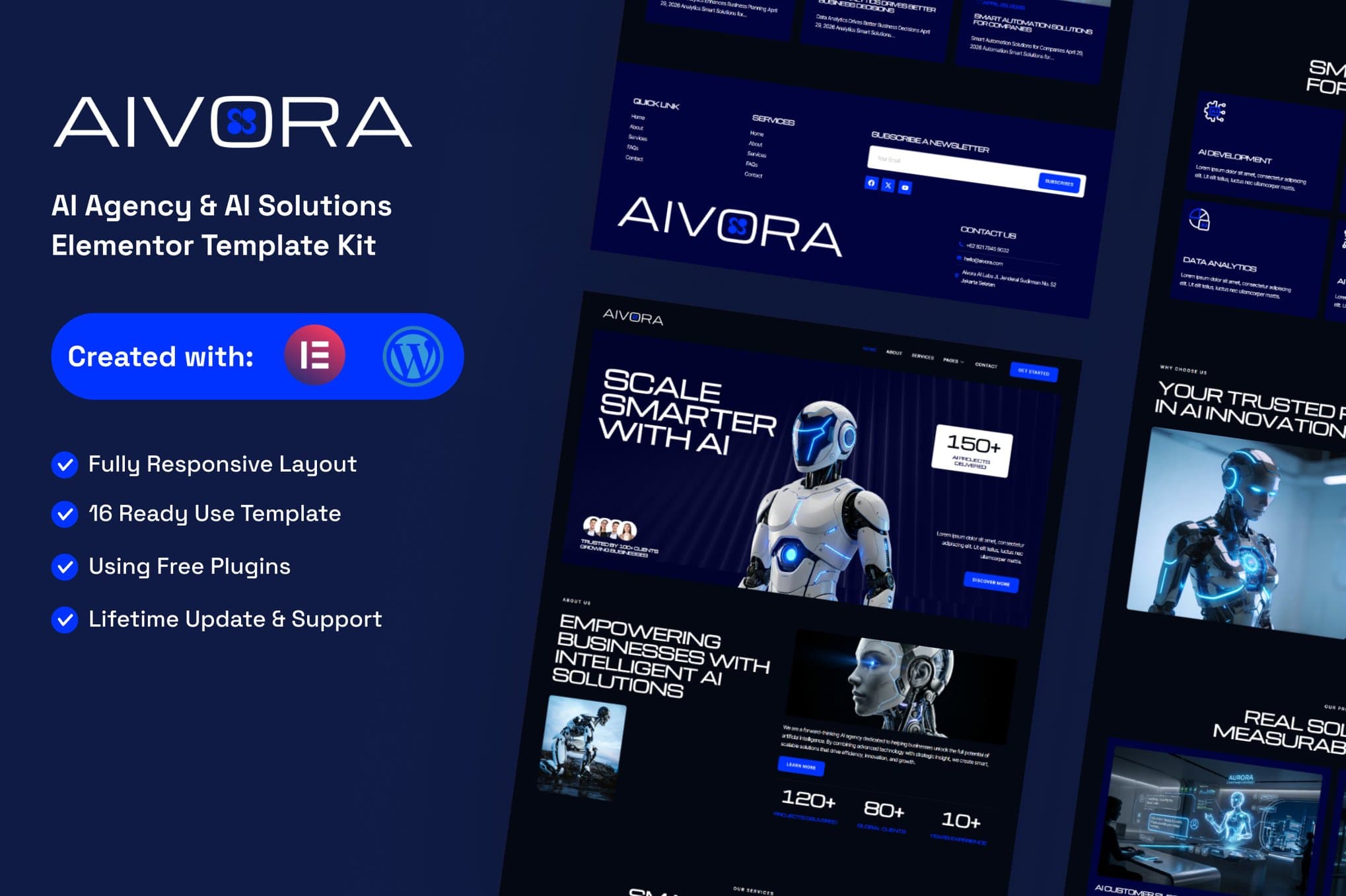 Aivora - AI Agency & AI Solutions Technology Elementor Template