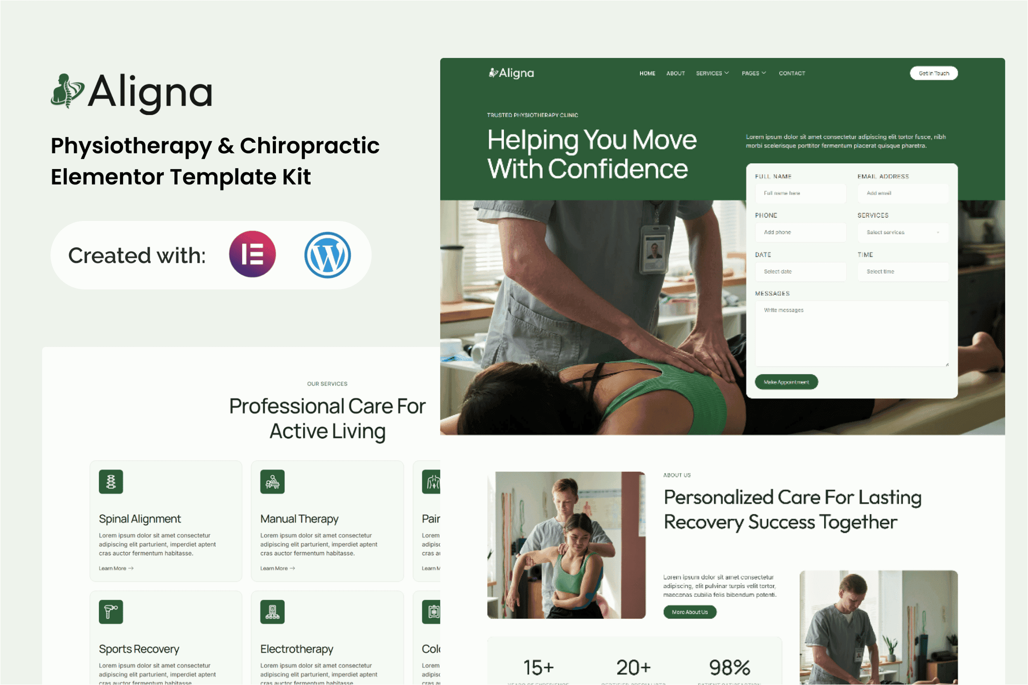Aligna - Physiotherapy & Chiropractic Elementor Template
