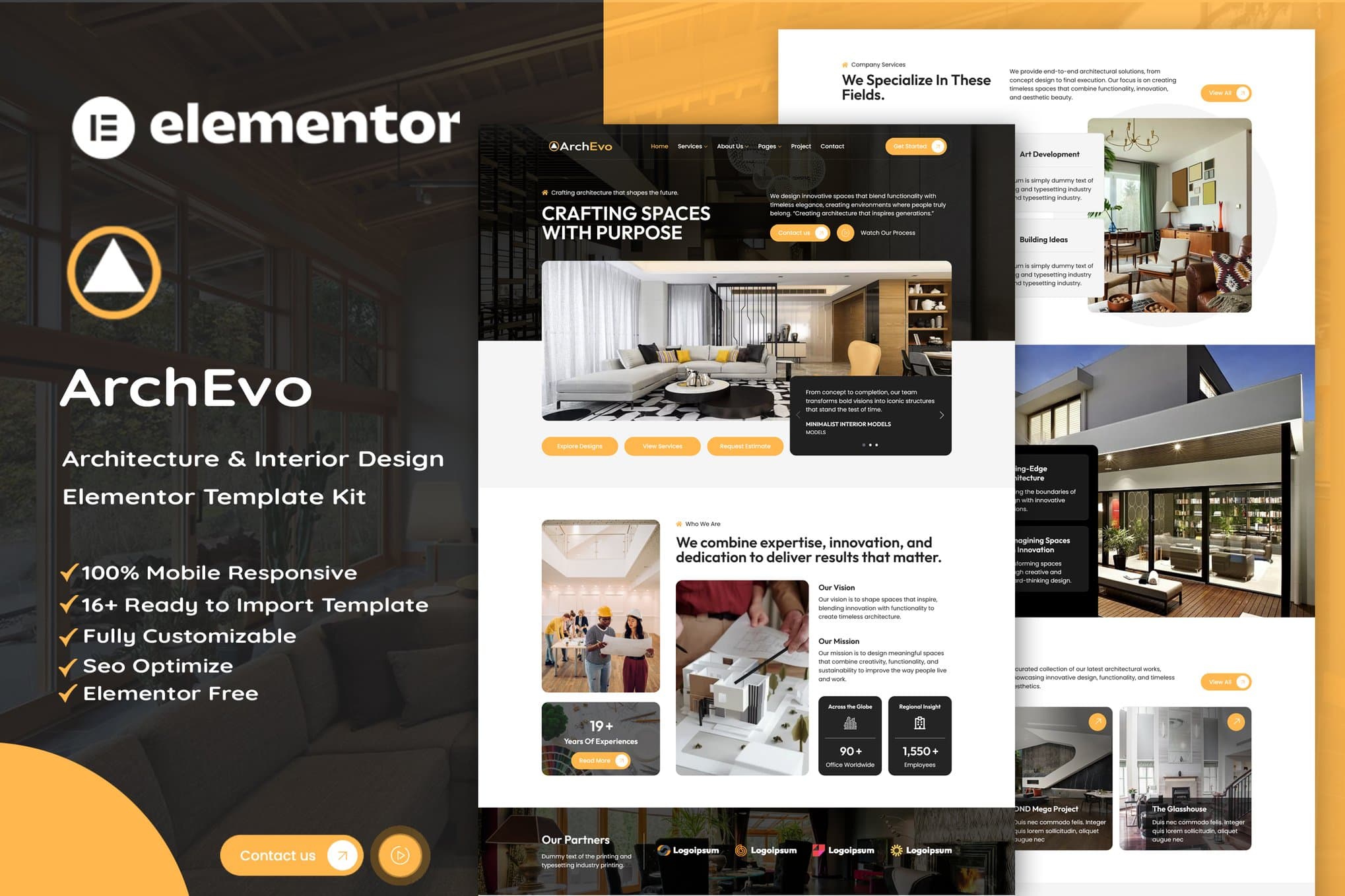 ArchEvo - Architecture & Interior Design Elementor Template