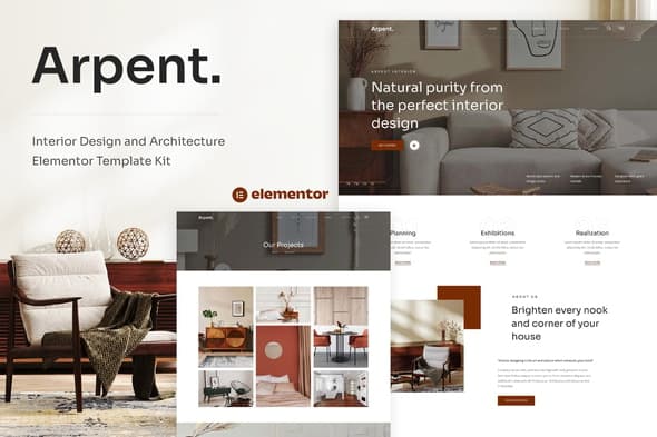 Arpent - Interior Design and Architecture Elementor Template