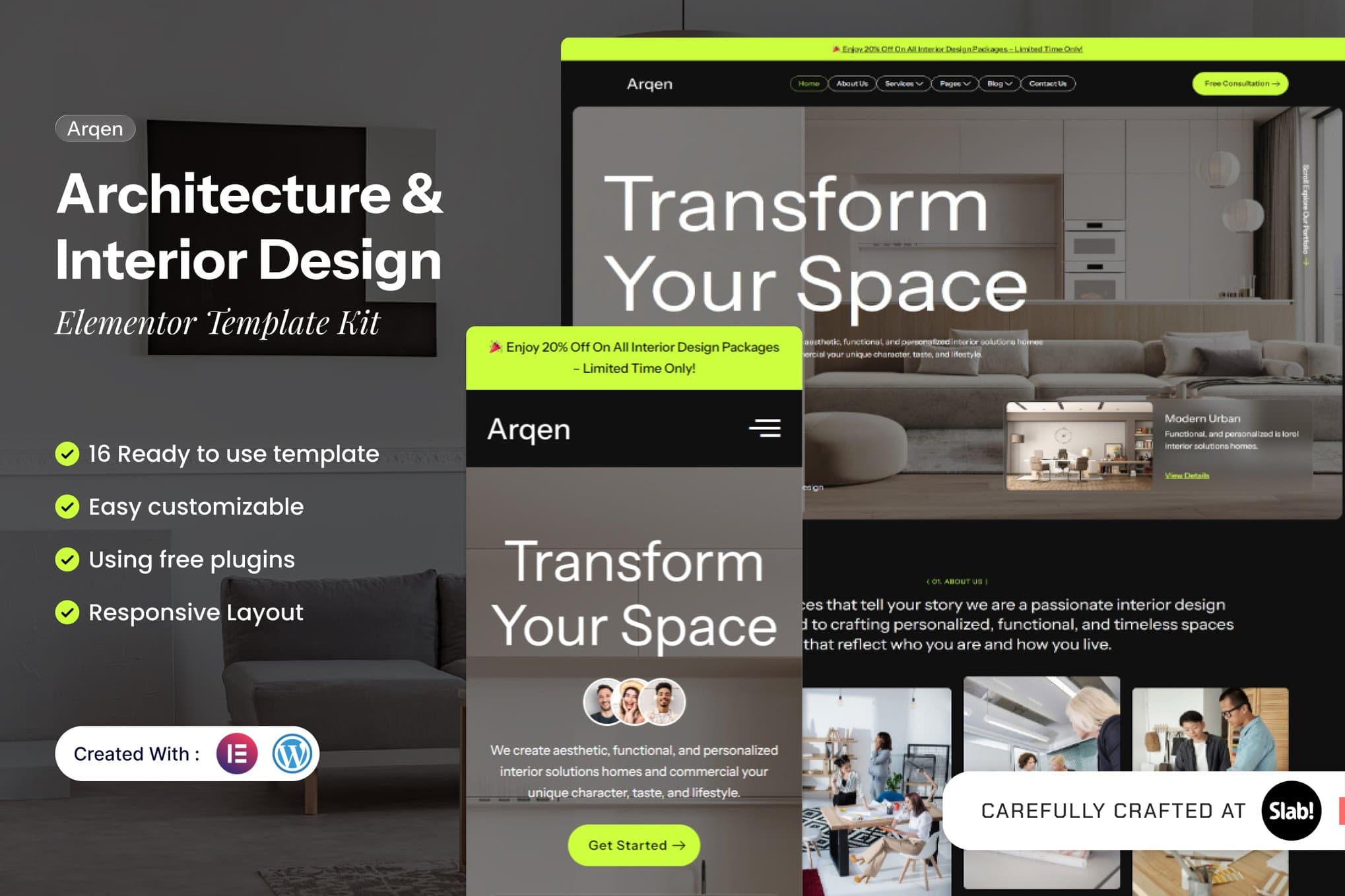 Arqen - Architecture & Interior Design Elementor Template