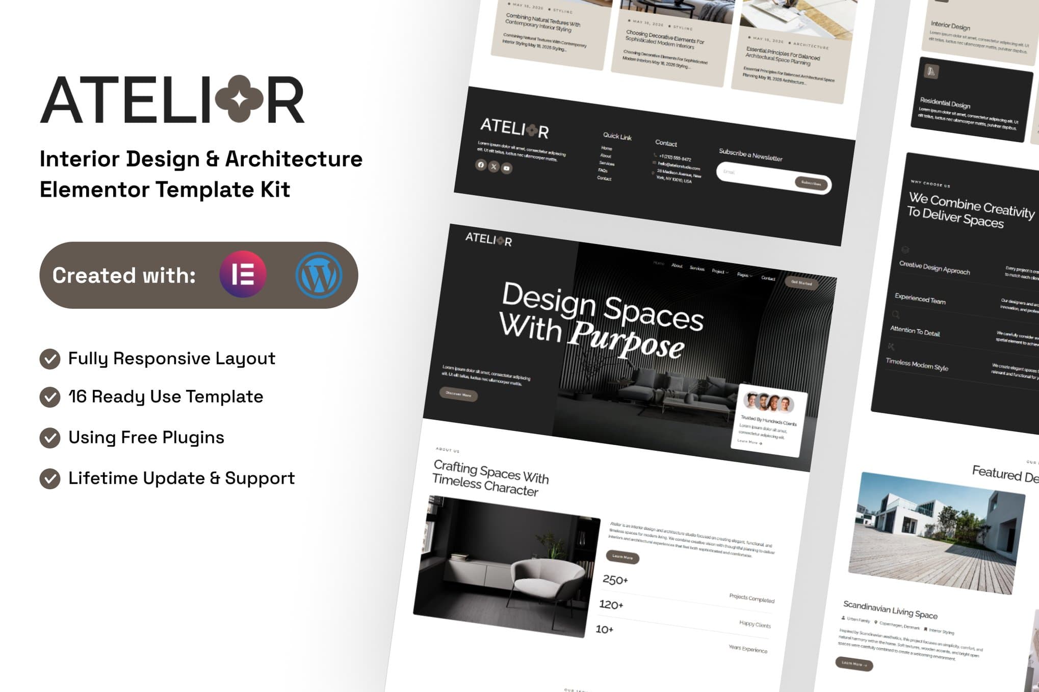 Atelior - Interior Design & Architecture Elementor Template