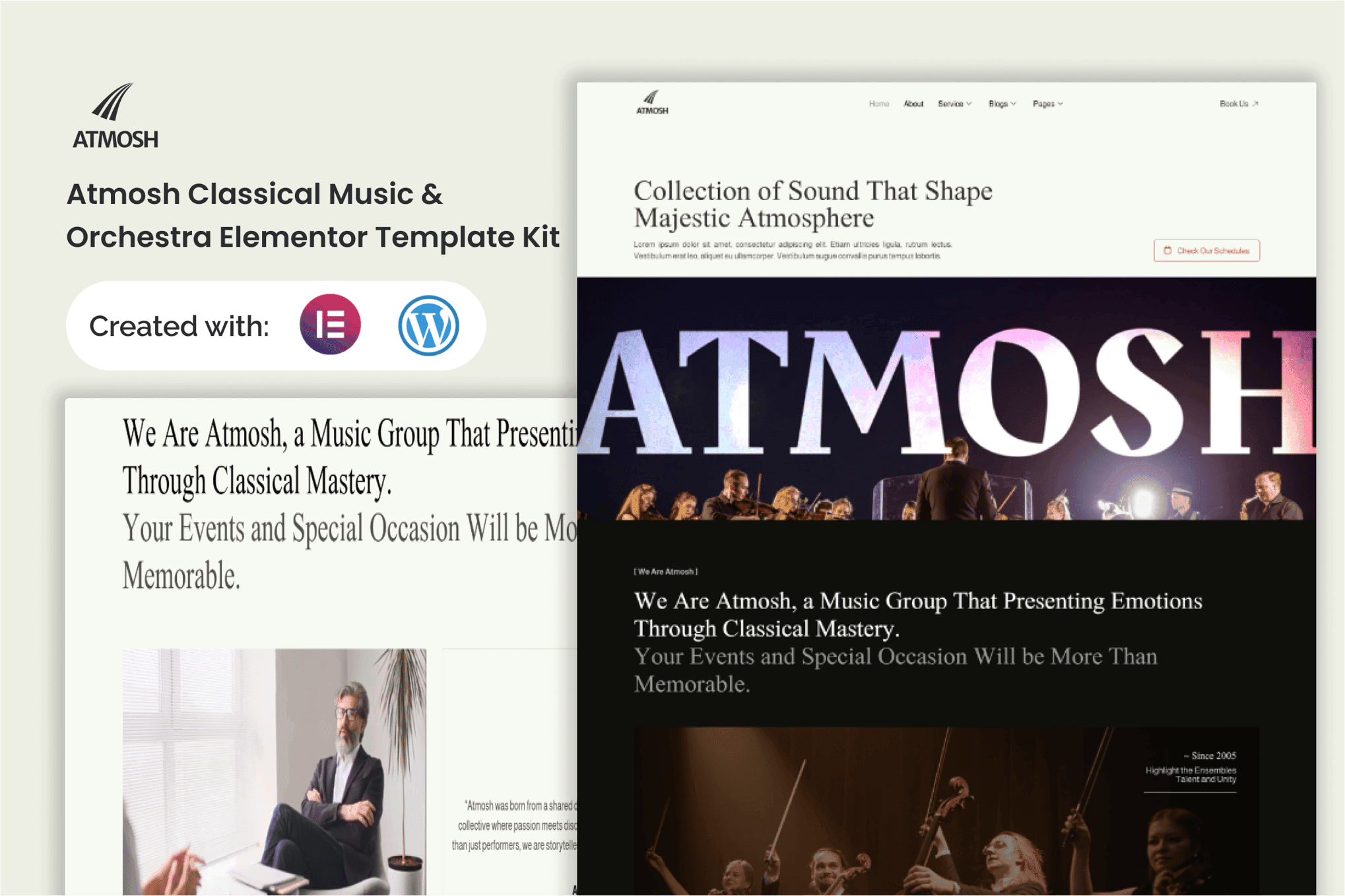 Atmosh - Classical Music & Orchestra Elementor Template