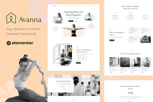 Avanna - Yoga, Meditation & Fitness Elementor Template