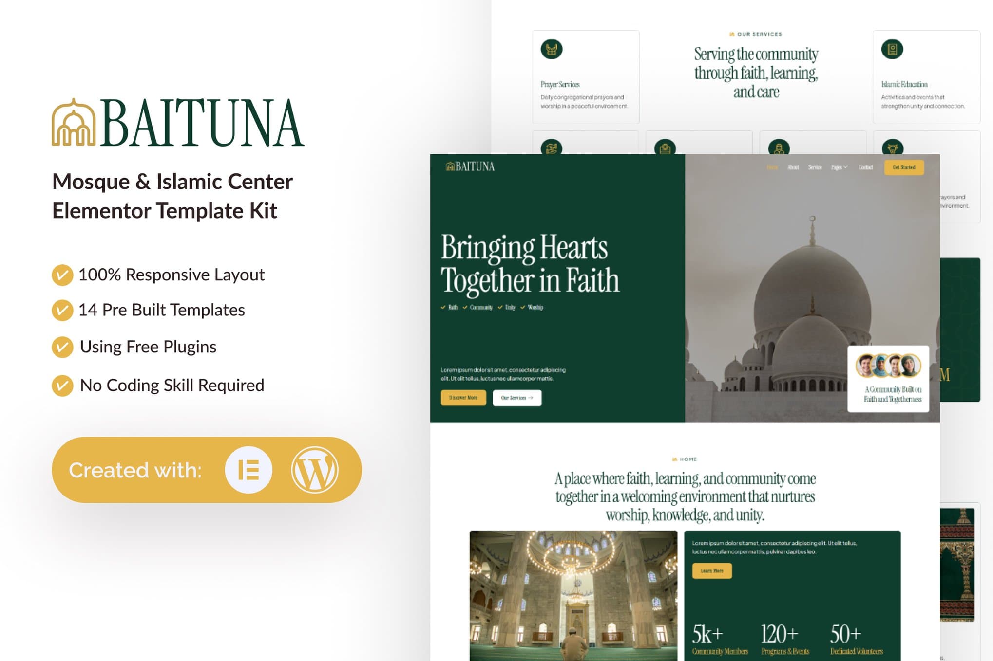 Baituna - Mosque & Islamic Center Elementor Template